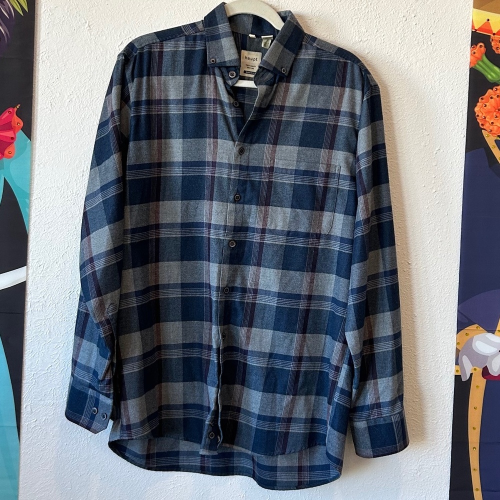 Haupt Regular Fit Men’s Plaid (Size Medium)